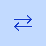 Two arrows pointing in opposite directions representing seat exchange