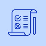 Holdover icon showing a checklist document with a pencil.