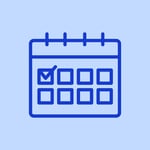 Showtime Manager icon showing a calendar with a selected date.